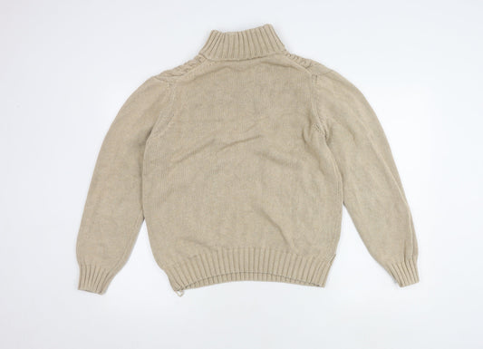 Womens UK Size XL John Lewis Beige Henley Jumper