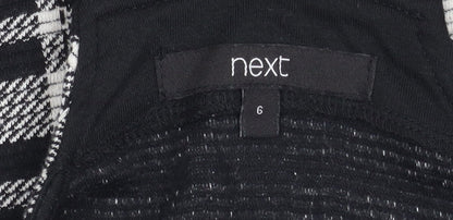 Next Black Checked Pinafore Dress Size 6