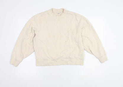 Uniqlo Unisex Beige Crew Neck Sweatshirt Size S