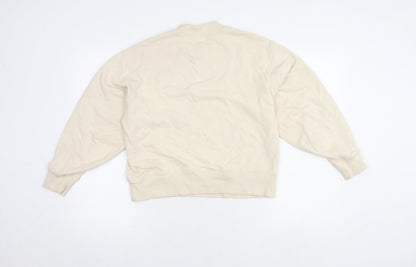 Uniqlo Unisex Beige Crew Neck Sweatshirt Size S