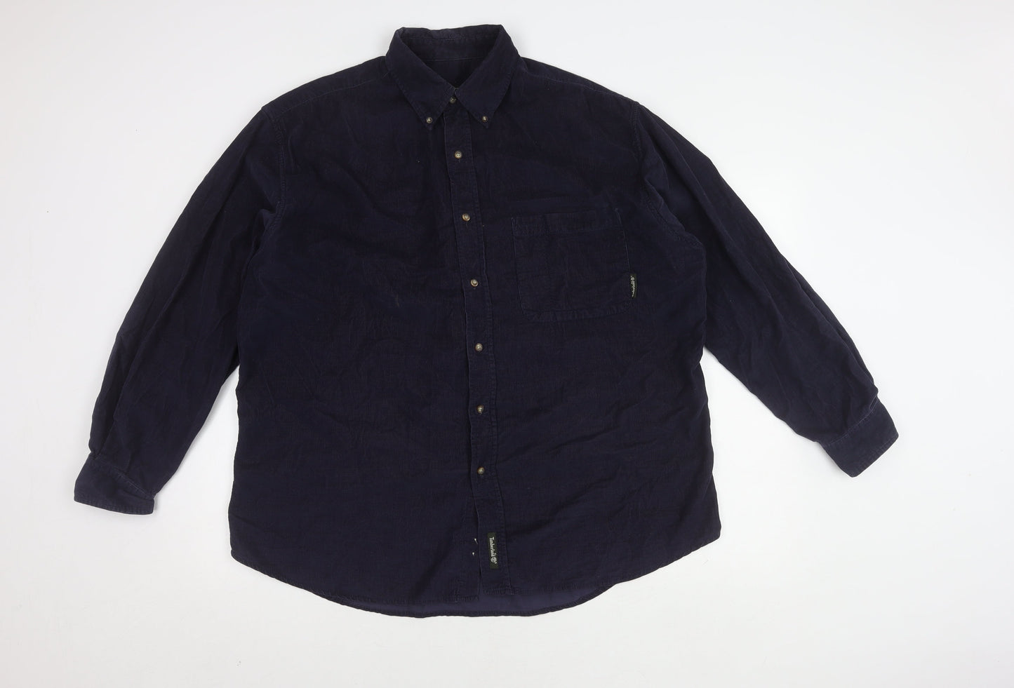 Timberland Men's Blue Corduroy Large Shirt Casual