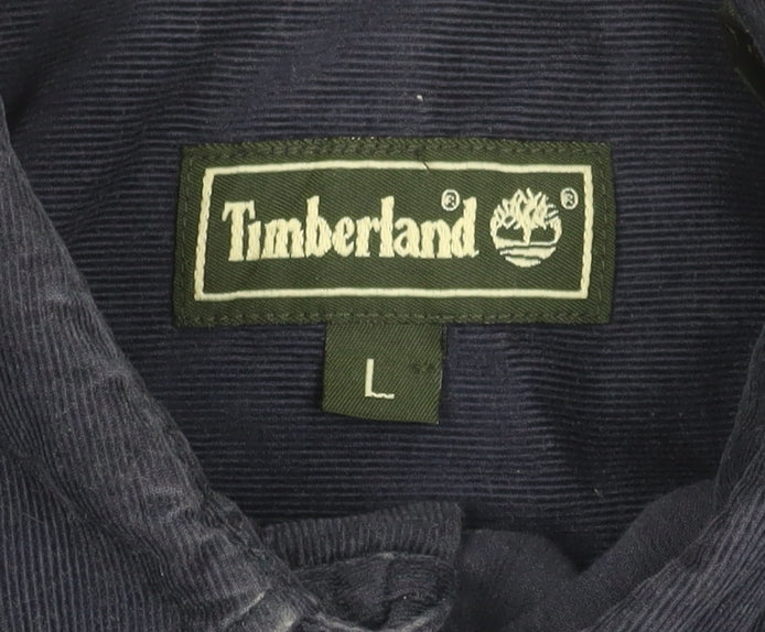 Timberland Men's Blue Corduroy Large Shirt Casual