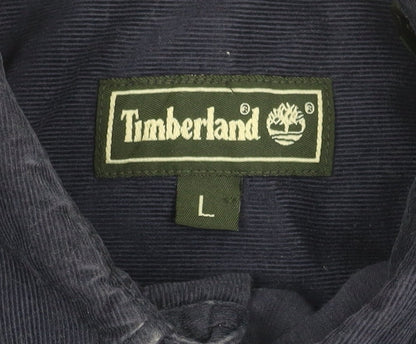 Timberland Men's Blue Corduroy Large Shirt Casual