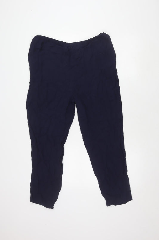 Bonmarché Women's Blue Trousers Size 14 Viscose