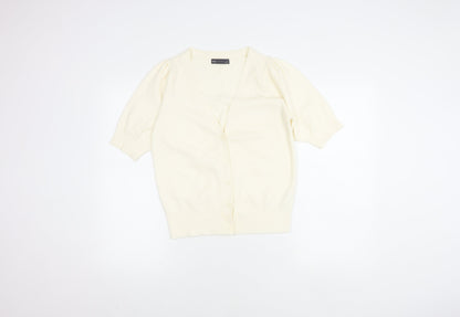 Womens UK Size 12 Marks and Spencer Ivory Basic Button-Up