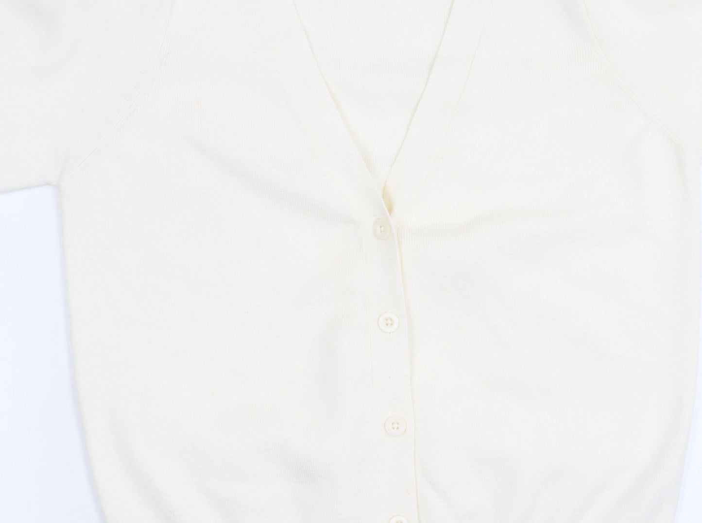 Womens UK Size 12 Marks and Spencer Ivory Basic Button-Up
