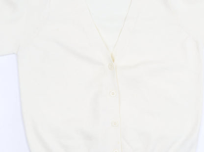 Womens UK Size 12 Marks and Spencer Ivory Basic Button-Up