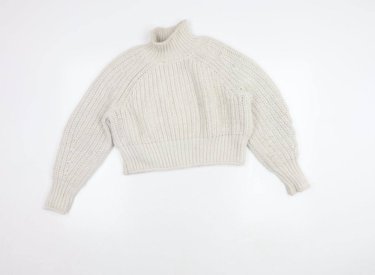 Womens UK Size S H&M White Pullover Jumper