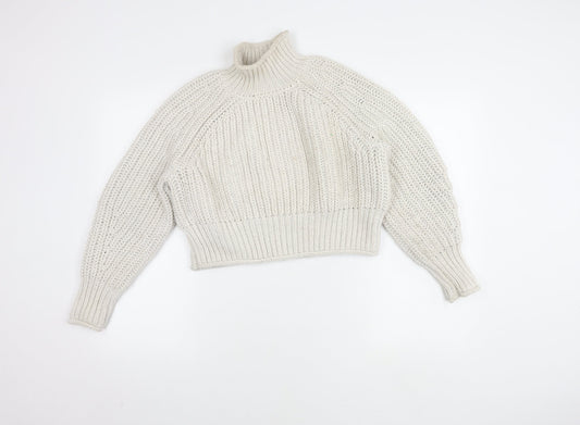 Womens UK Size S H&M White Pullover Jumper