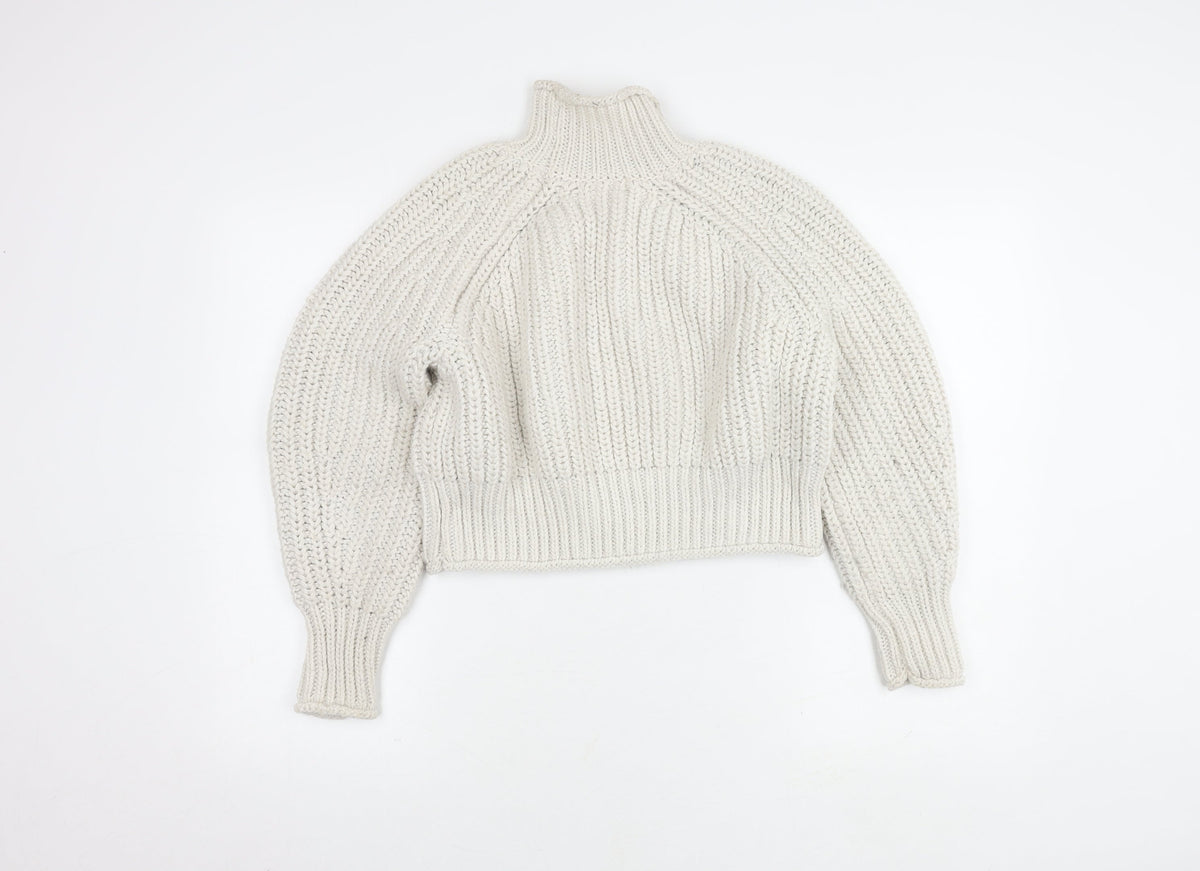 Womens UK Size S H&M White Pullover Jumper