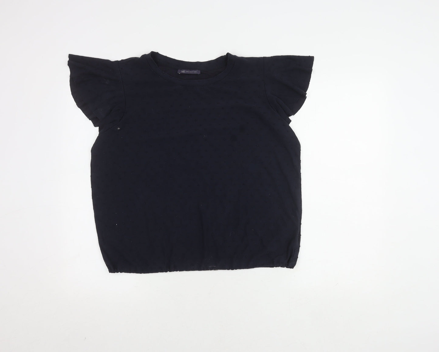Womens UK Size 18 Marks and Spencer Black Basic Blouse