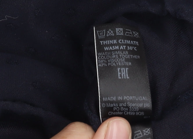 Womens UK Size 18 Marks and Spencer Black Basic Blouse