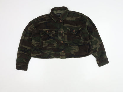 Womens UK Size XS Topshop Multicoloured Military Jacket