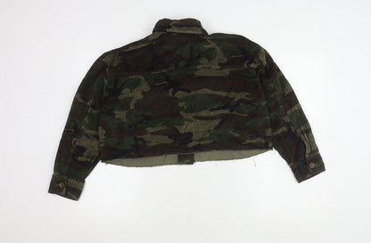 Womens UK Size XS Topshop Multicoloured Military Jacket