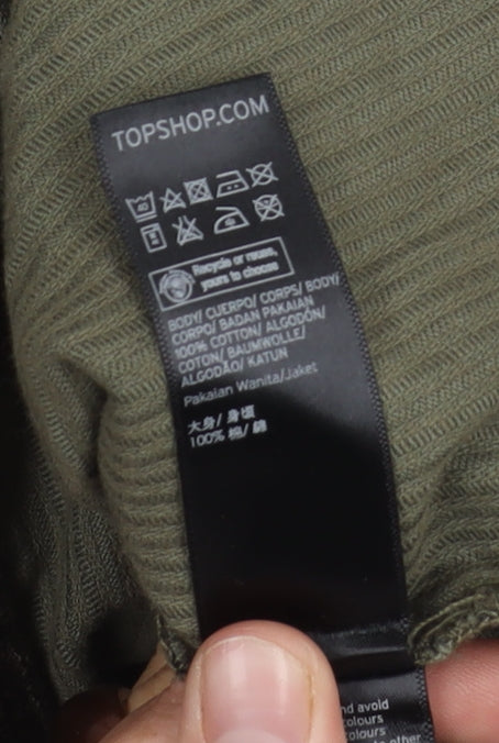 Womens UK Size XS Topshop Multicoloured Military Jacket