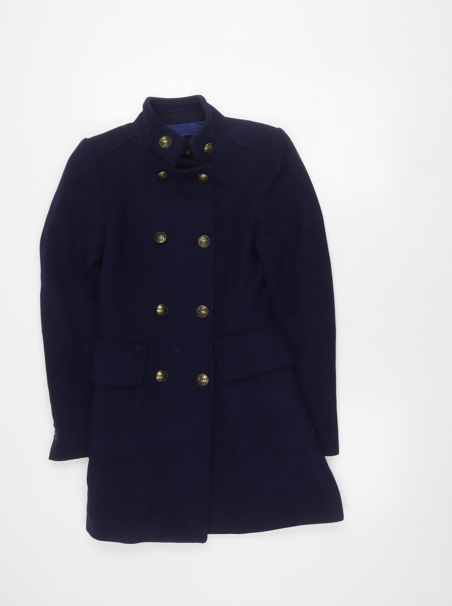 Womens UK Size S Zara Woman Blue Military Jacket