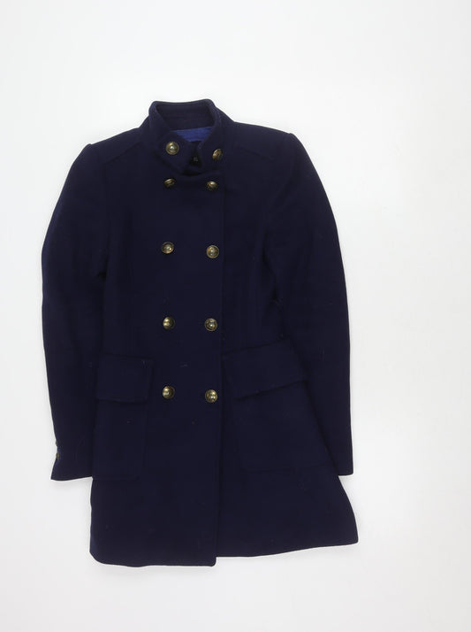 Womens UK Size S Zara Woman Blue Military Jacket