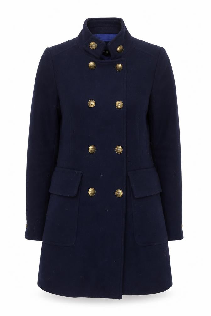 Womens UK Size S Zara Woman Blue Military Jacket