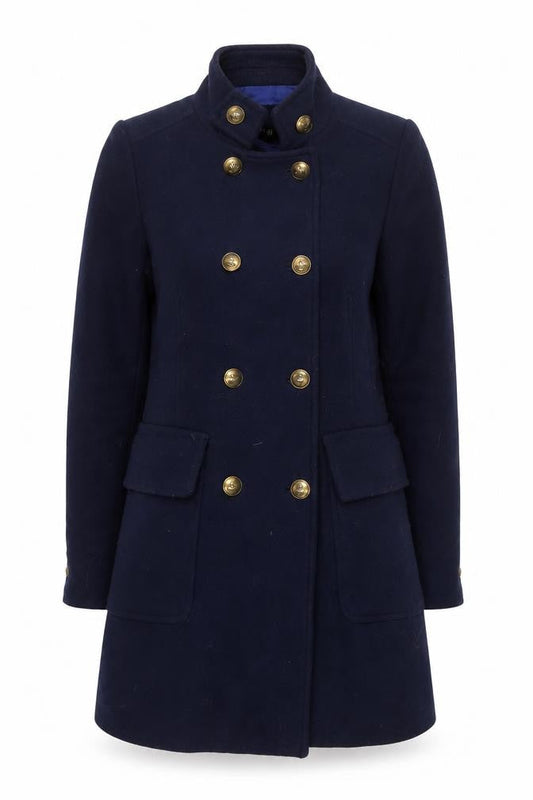Womens UK Size S Zara Woman Blue Military Jacket