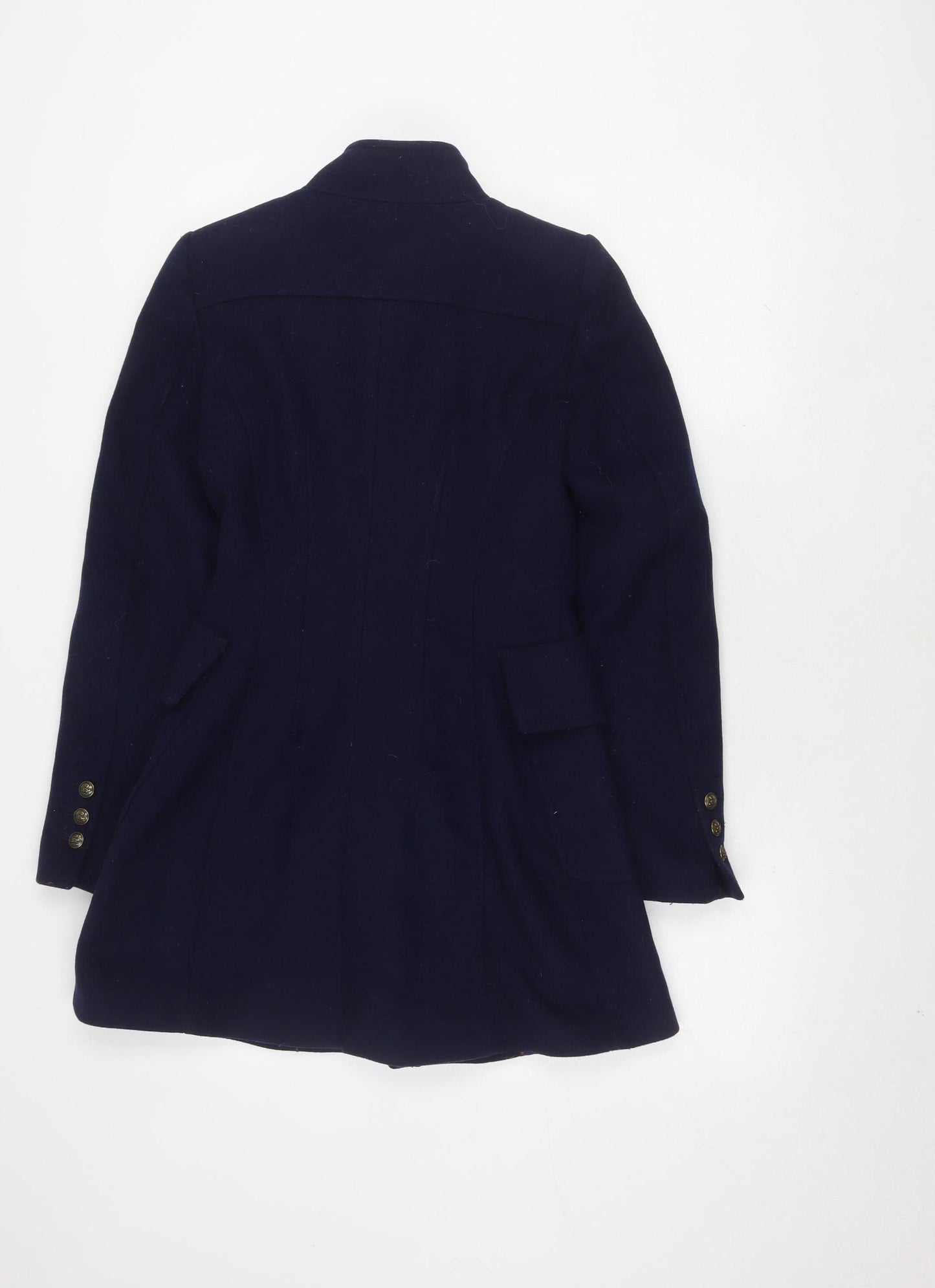 Womens UK Size S Zara Woman Blue Military Jacket
