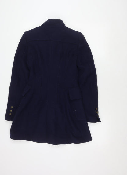 Womens UK Size S Zara Woman Blue Military Jacket
