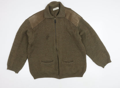 Marks and Spencer Men's L Brown Full Zip Jumper