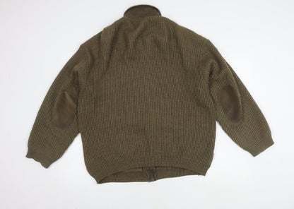 Marks and Spencer Men's L Brown Full Zip Jumper