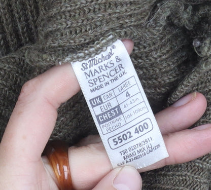 Marks and Spencer Men's L Brown Full Zip Jumper