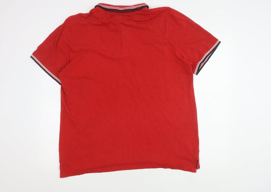 STH Shore Men's Red XL Polo Shirt Short Sleeve Cotton