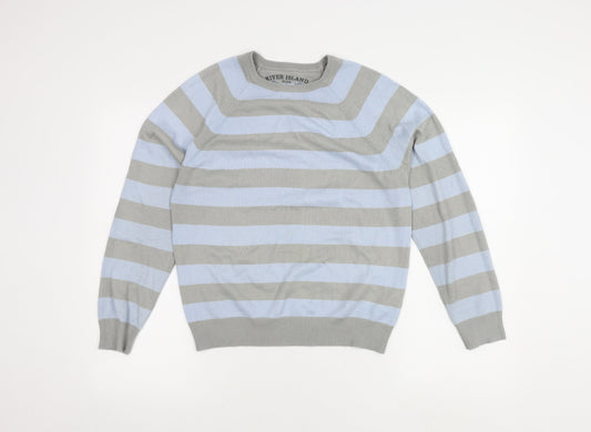 Unisex Adults UK Size S River Island Multicoloured Pullover Jumper