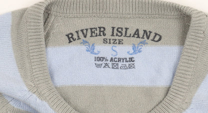 Unisex Adults UK Size S River Island Multicoloured Pullover Jumper