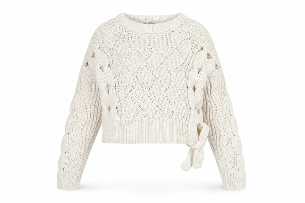 Womens UK Size S Zara Ivory Pullover Jumper