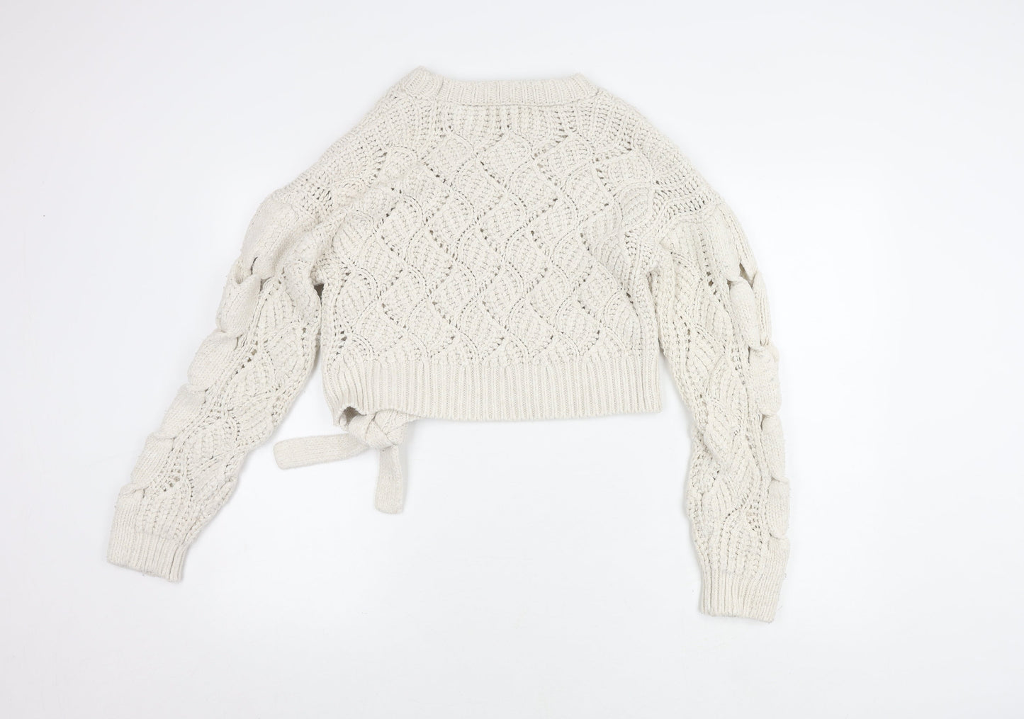 Womens UK Size S Zara Ivory Pullover Jumper