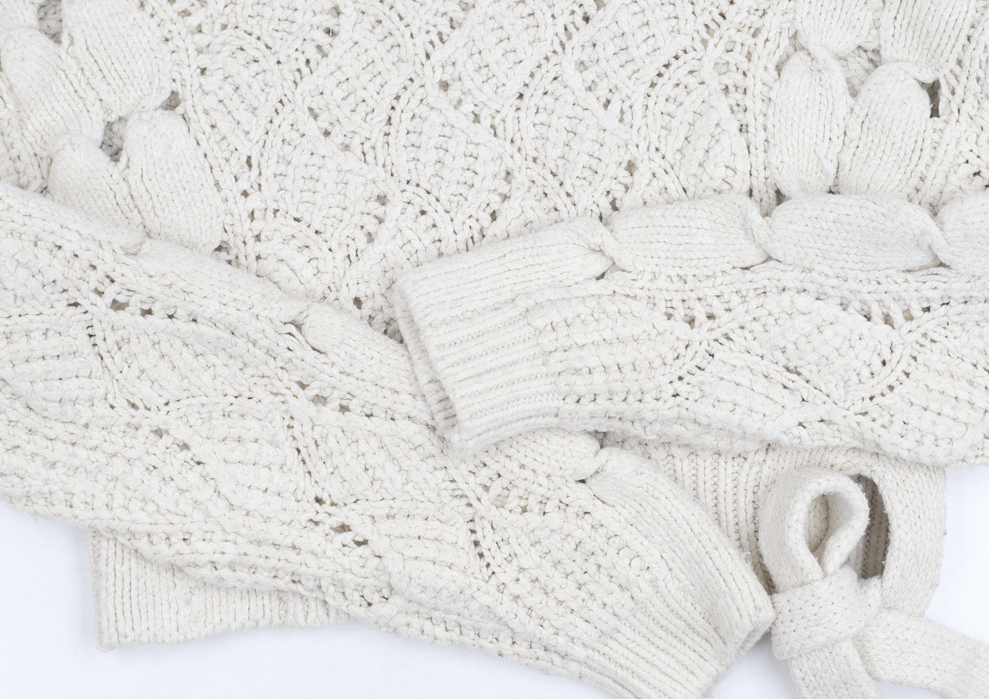 Womens UK Size S Zara Ivory Pullover Jumper