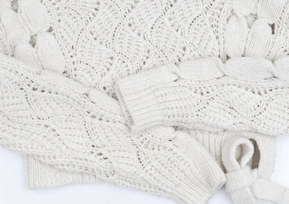 Womens UK Size S Zara Ivory Pullover Jumper