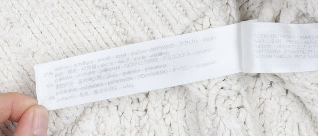 Womens UK Size S Zara Ivory Pullover Jumper