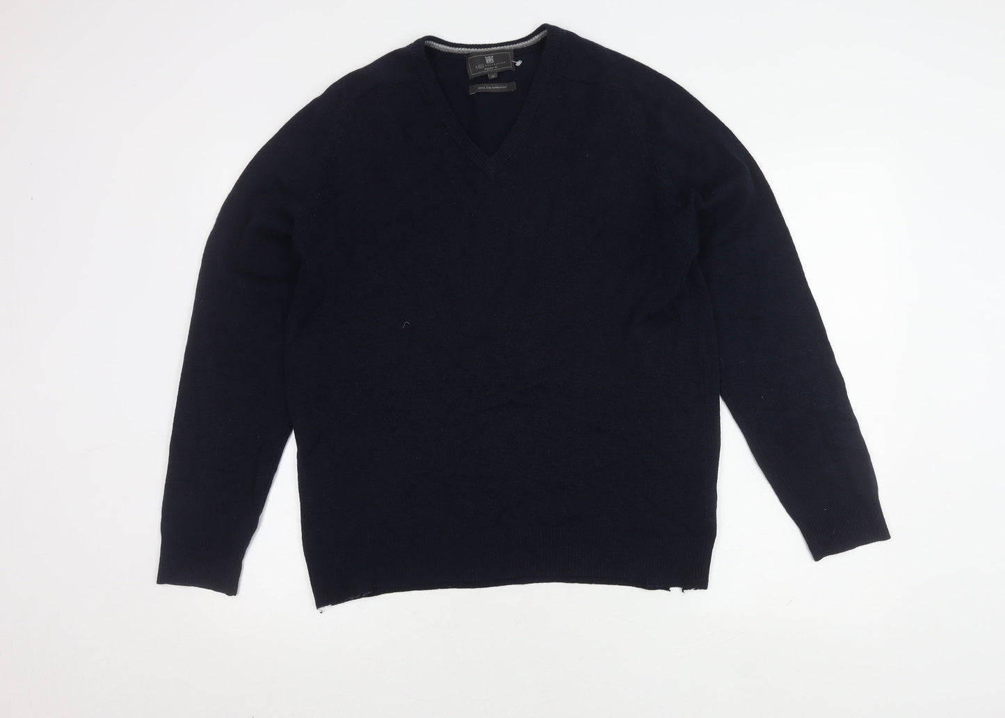 Marks and Spencer Men's Blue Wool Pullover Jumper M