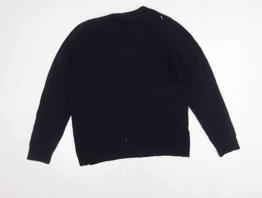 Marks and Spencer Men's Blue Wool Pullover Jumper M