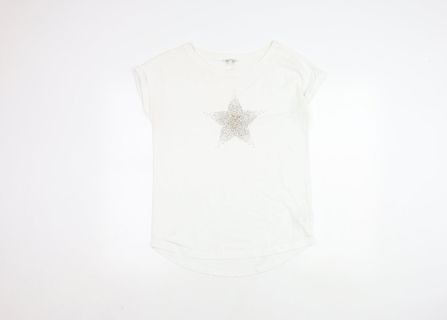 Womens UK Size 8 NEXT White Basic T-Shirt