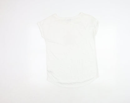 Womens UK Size 8 NEXT White Basic T-Shirt