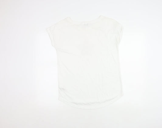 Womens UK Size 8 NEXT White Basic T-Shirt