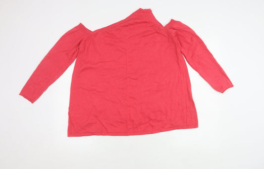 Womens UK Size 14 River Island Red Pullover Jumper
