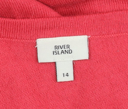 Womens UK Size 14 River Island Red Pullover Jumper