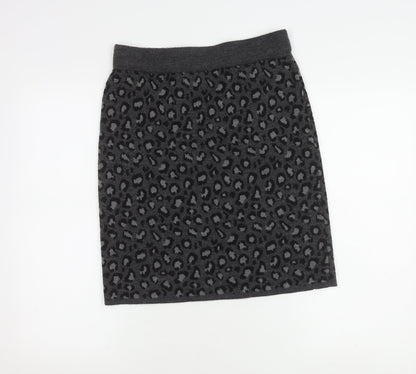 Cynthia Rowley Women's Black Animal Print Skirt M