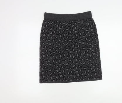 Cynthia Rowley Women's Black Animal Print Skirt M