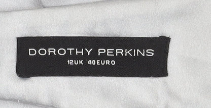 Dorothy Perkins Women's Silver Sleeveless Dress Size 12