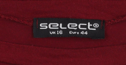 Womens UK Size 16 Select Red Tunic T-Shirt