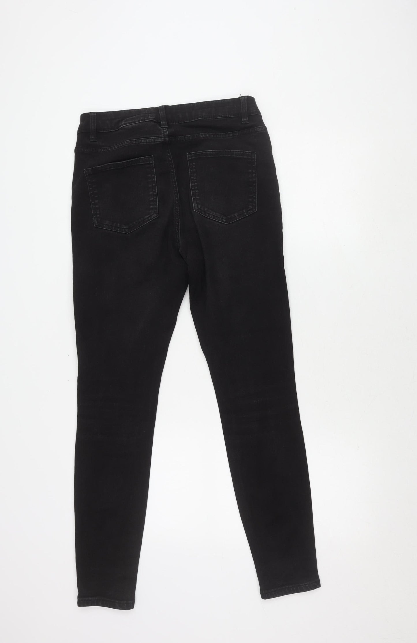 Next Women's Black Skinny Jeans - 10L, High Rise, Stretch