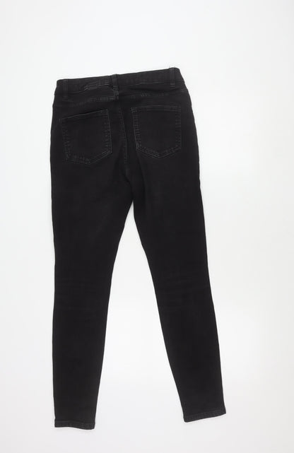 Next Women's Black Skinny Jeans - 10L, High Rise, Stretch