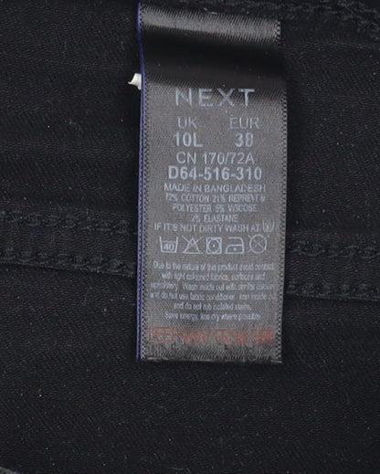 Next Women's Black Skinny Jeans - 10L, High Rise, Stretch
